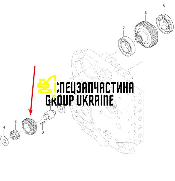 8I-4420 Шестерня КПП Caterpillar TH62, TH63