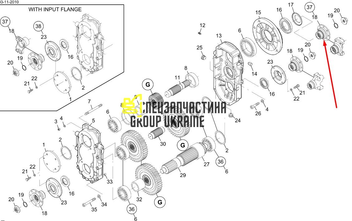 8I4449 Фланец КПП Caterpillar TH83