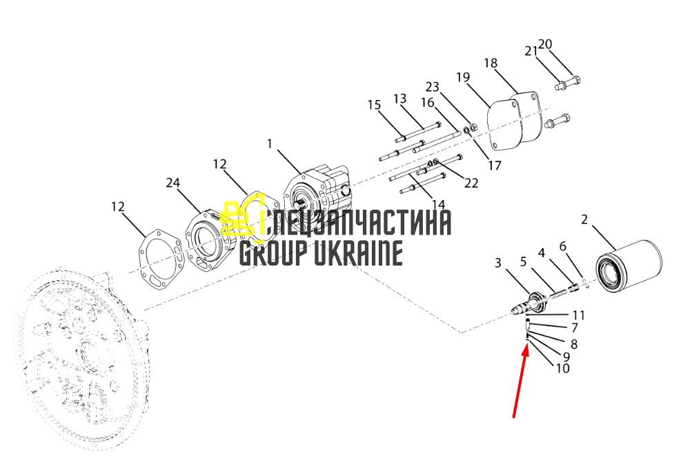 8I4454 Шкворень / Болт КПП Caterpillar TH83