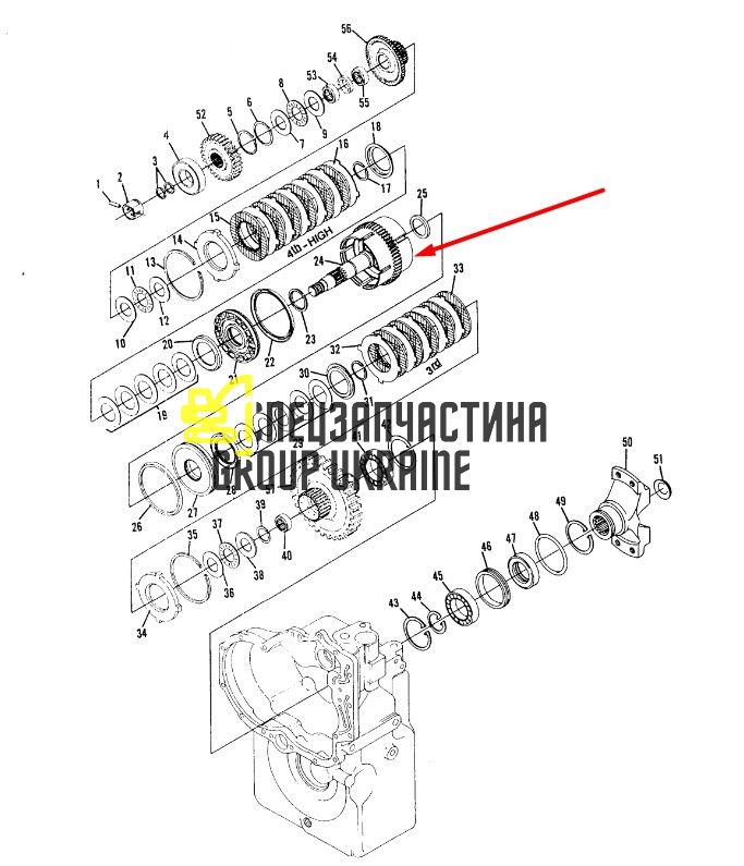 8I4531 Вал КПП в сборе Caterpillar TH83