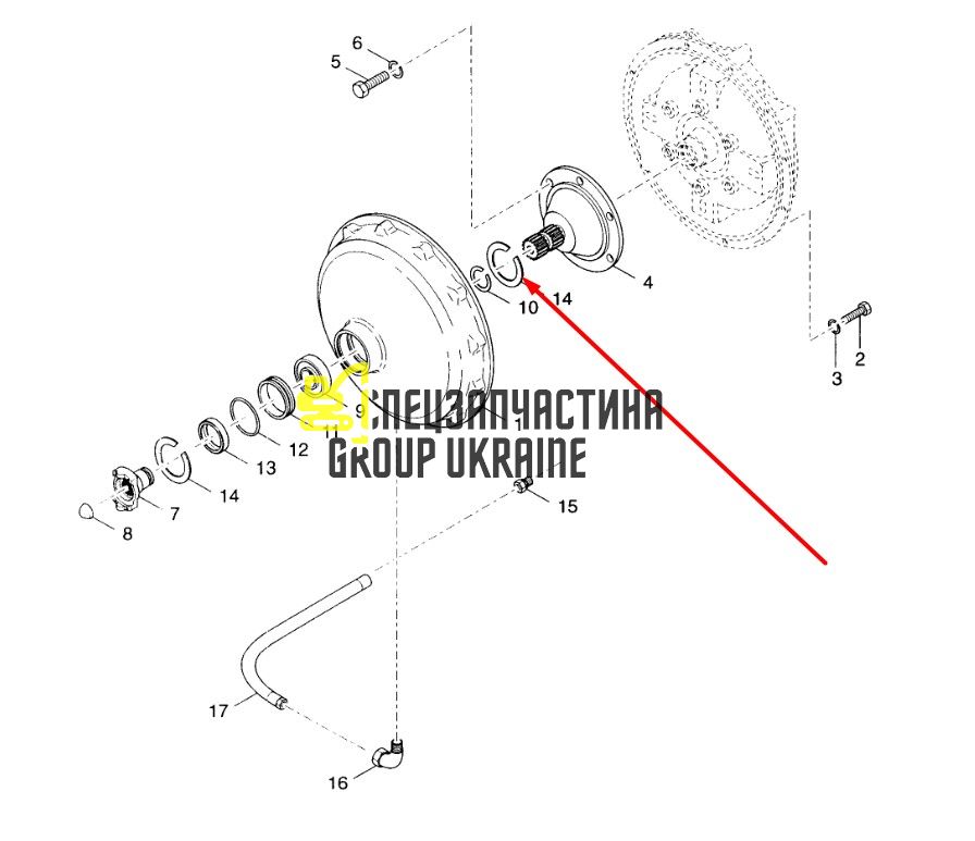 8I4536 Кольцо КПП Caterpillar TH83