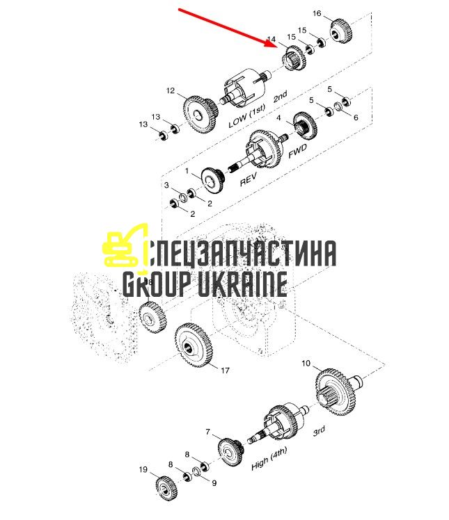 8I4551 Шестерня КПП Caterpillar TH83