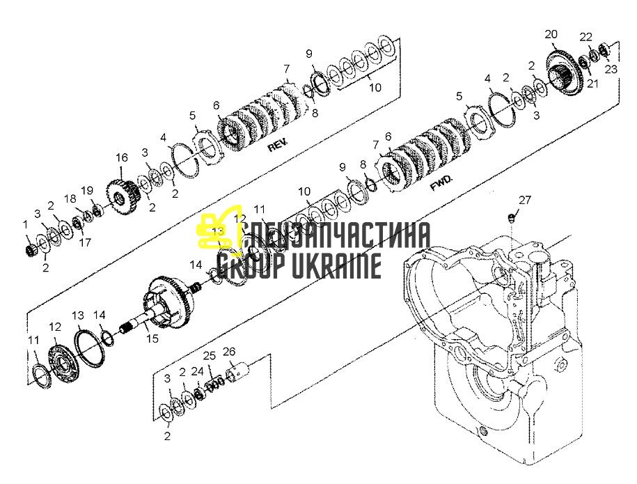 8I-4587 Ремкомплект уплотнений КПП TH83