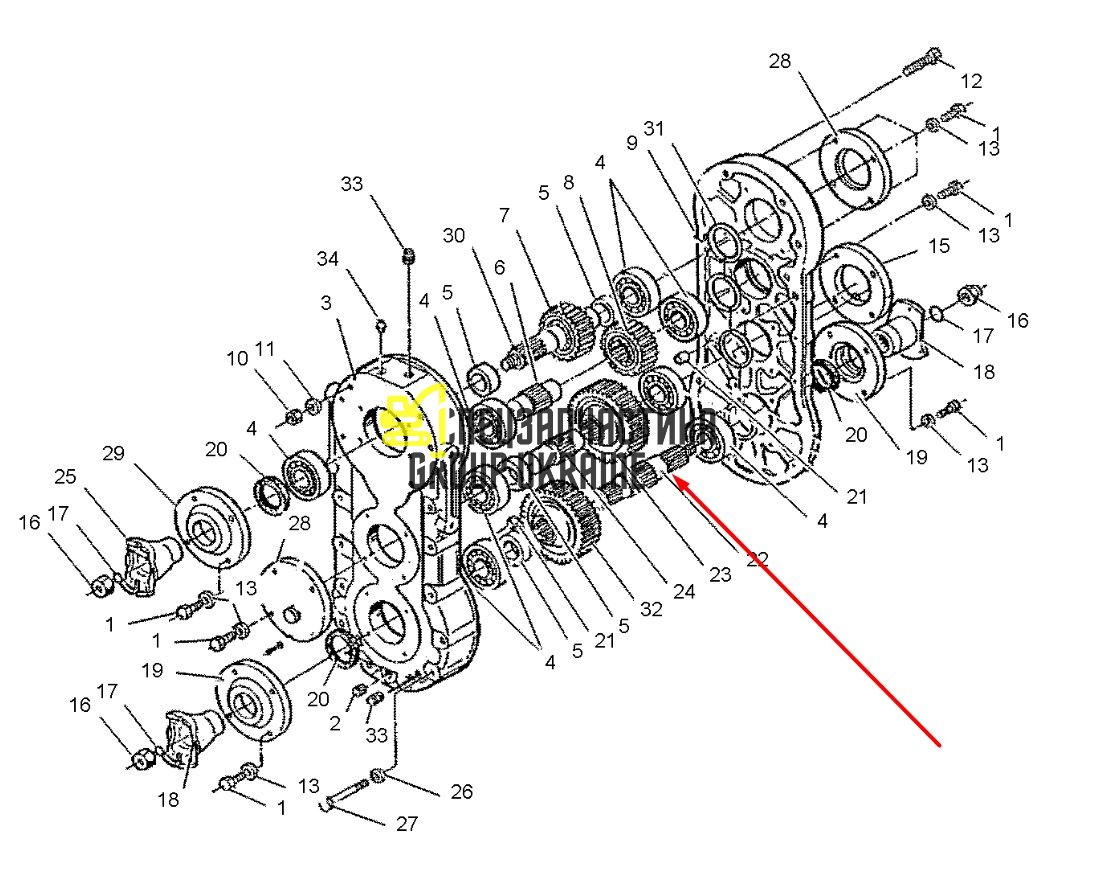 8I4590 Вал шестерни Caterpillar TH83