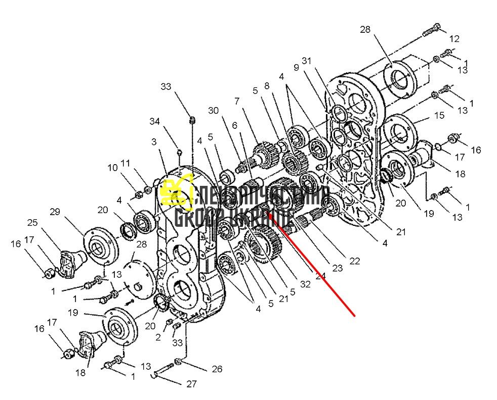 8I4592 Вал шестерни Caterpillar TH83