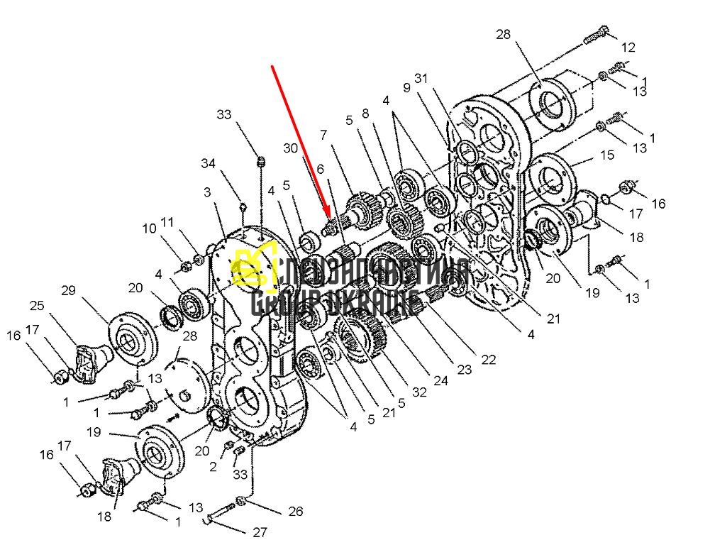 8I4598 Вал шестерни Caterpillar TH83
