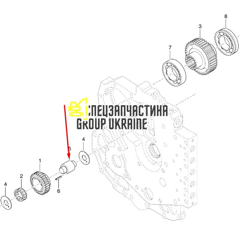 8I4421 Вал шестерни Caterpillar TH83
