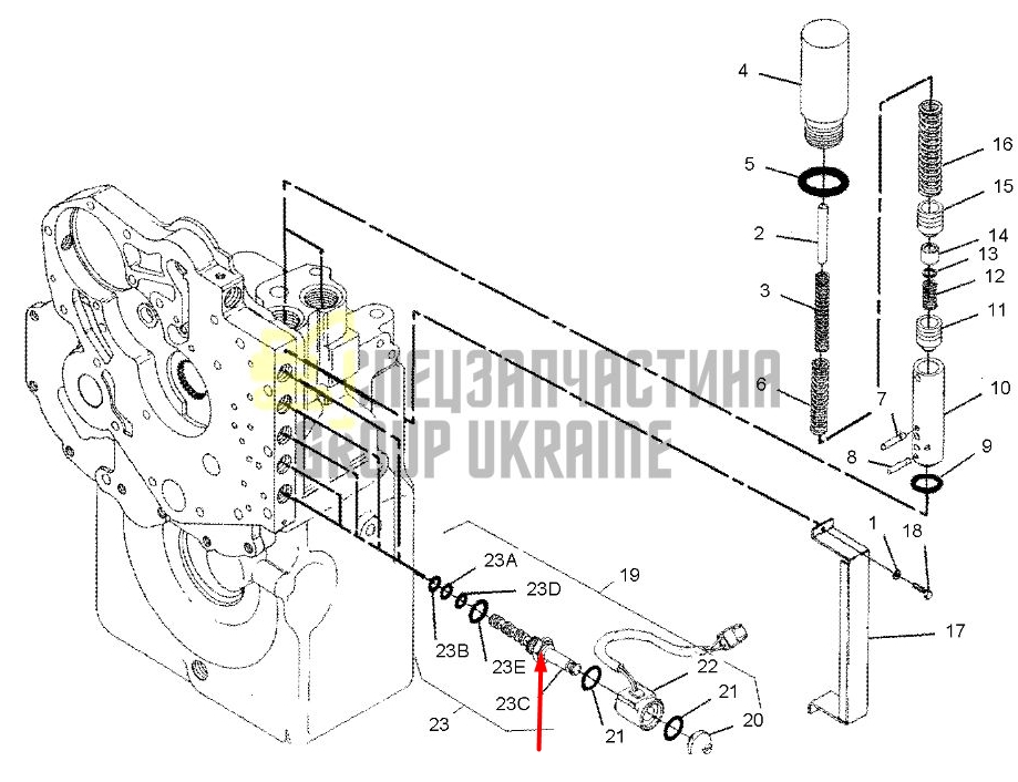 Caterpillar 8I4460 Шток электромагнитного клапана TH62, TH63, TH82, TH83