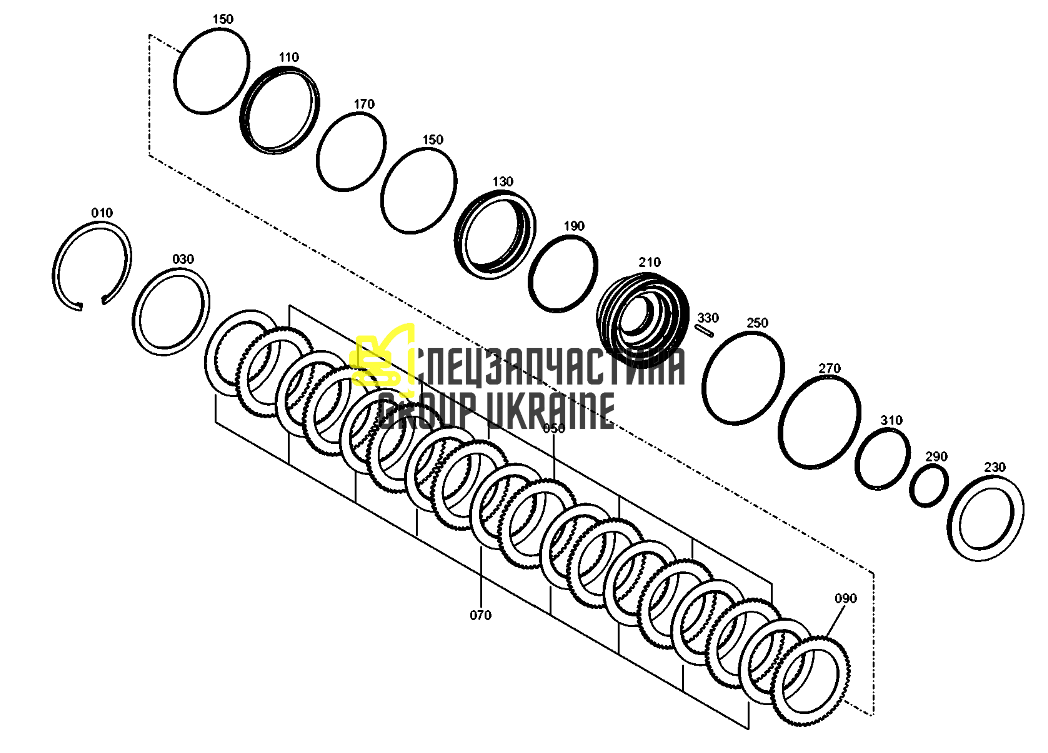 8U-5988 (4143251002) Диск фрикционный Caterpillar, на КПП ZF 2HL100