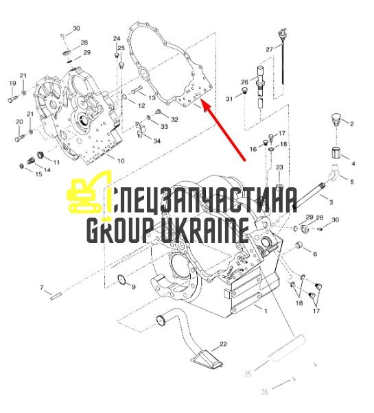 8i4345 Прокладка КПП Caterpillar TH83