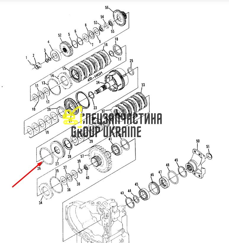 8I-4490 Кольцо уплотнительное поршня КПП Caterpillar TH83
