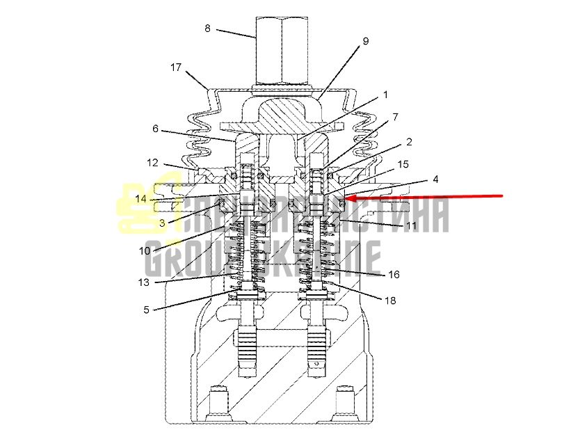 Caterpillar 0961628 Заглушка клапана гидросистемы для 303.5, 2384