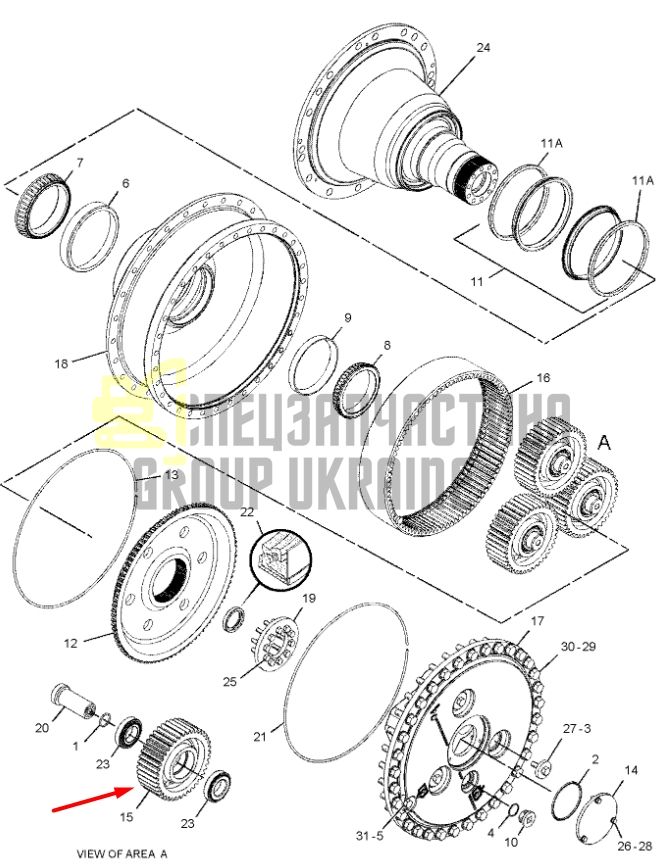 9G8638 Шестерня, сателлит Z=40 Caterpillar D6H