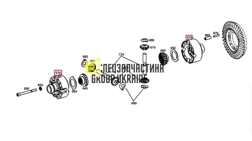 9R6991 (4461273523) Корпус дифференциала Caterpillar, ZF