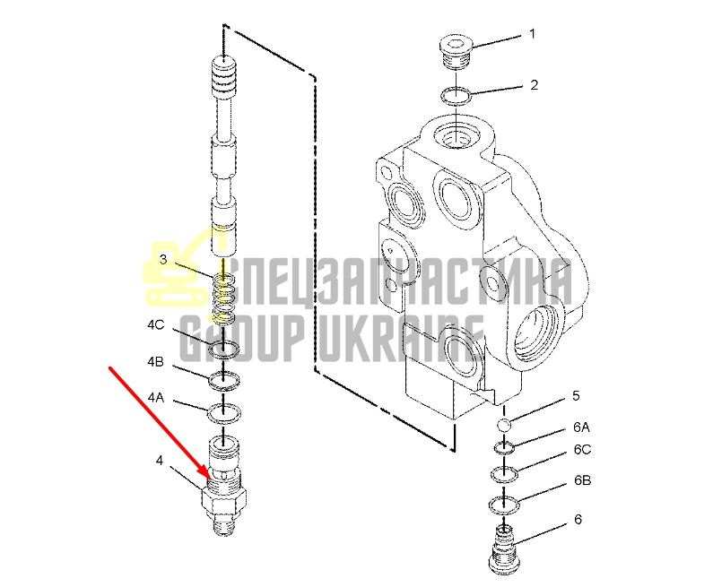 Caterpillar 9T0655 Запобіжний клапан 416D, 420D, 424D
