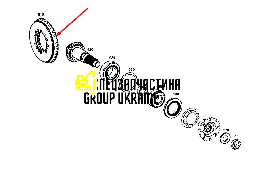 372-4119 ( 4472348094) Шестерня корончатая Caterpillar, ZF