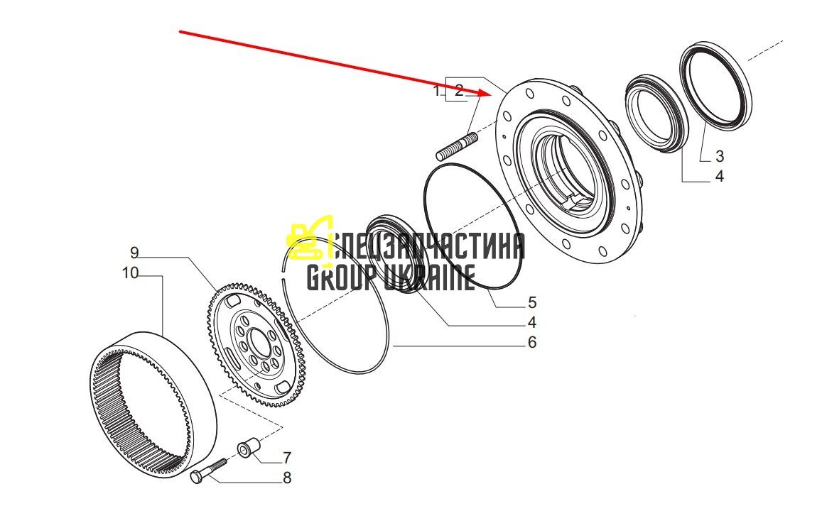 068056 (6194284M91, 87416108) Крышка ступицы Carraro