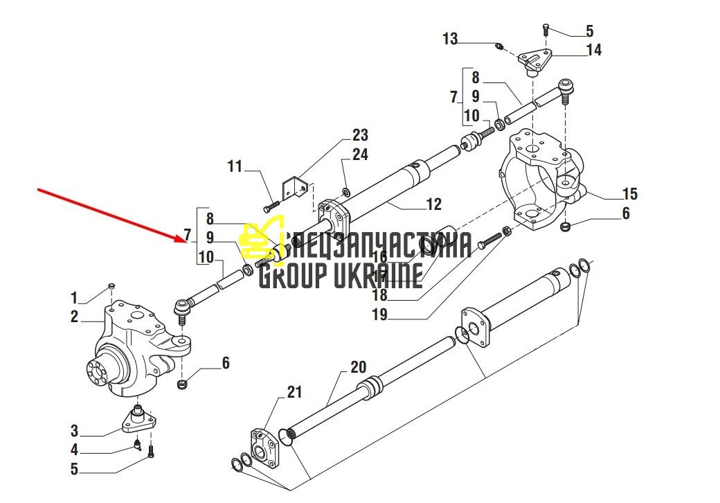 123153 (51335986, 34055700, 6194019M91, 3785463M1, 51335986, 10000036) Рулевая тяга в сборе Carraro