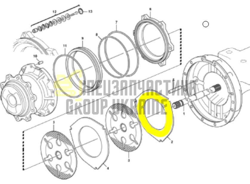 Carraro 134740 (308029A1,6193399M1, 308029A1, CA0134740, 086193399M1, 11709335) Металлический диск (тормозной)