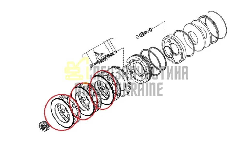Carraro 136155 (308030A1, 204-3093, 308030A1, CA0136155, 086193397M1, 11709333) Тормозной диск