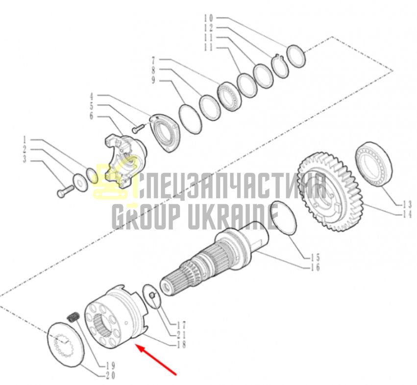 Carraro 138981 (366232A1, CA0138981, 11716796) Муфта привода переднего моста