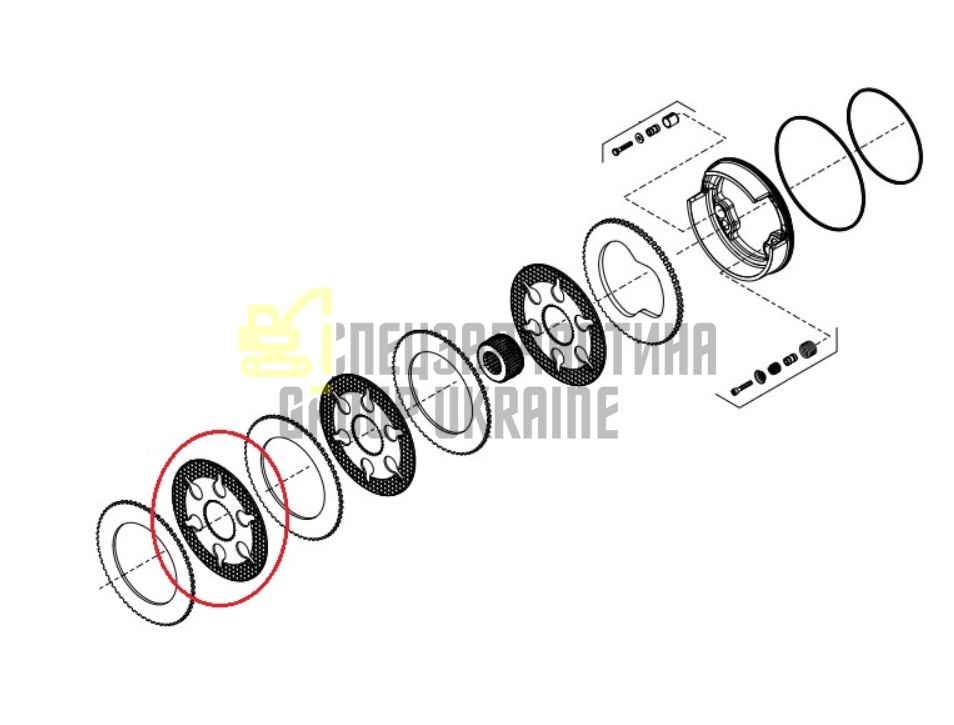 Купить Carraro 143874 (85827747, 217-2895/GEUG43908, CA0143874, 6193395M1, 11709332) Фрикционный диск