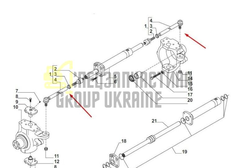 448/42300 Корпус дифференциала JCB 3CX, 4CX