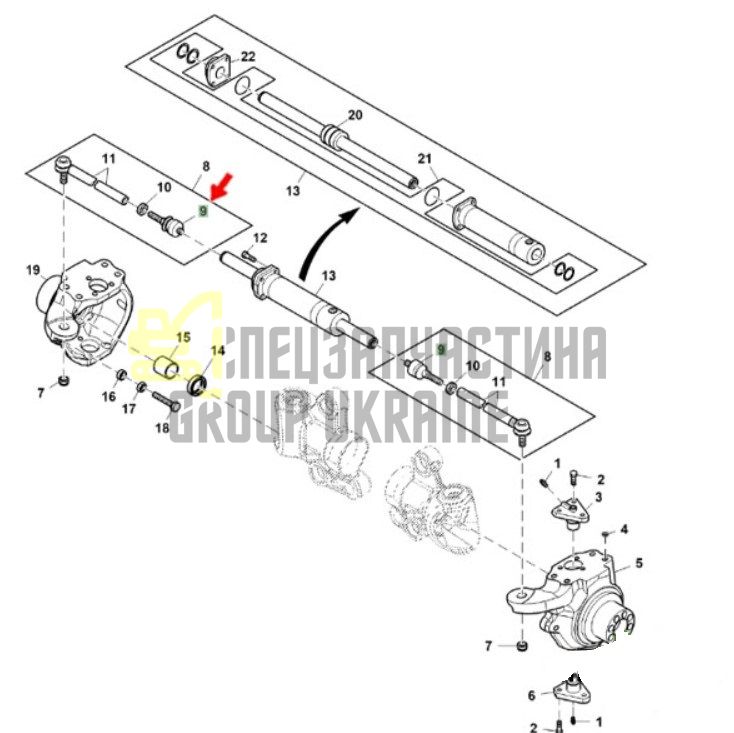 Шарнир рулевой тяги CARRARO 350878, VOE11988157, CA0350878, 6194904M91, S06/41648
