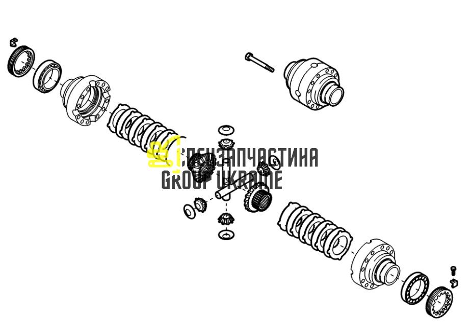 066185 (85812250, CA0066185, 0.900.0696.5, 209-4336) Комплект дифференциала Carraro