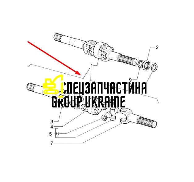 149148 Полуось переднего моста CARRARO