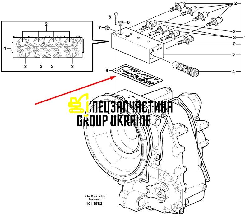 Прокладка КПП Komatsu CA0149283