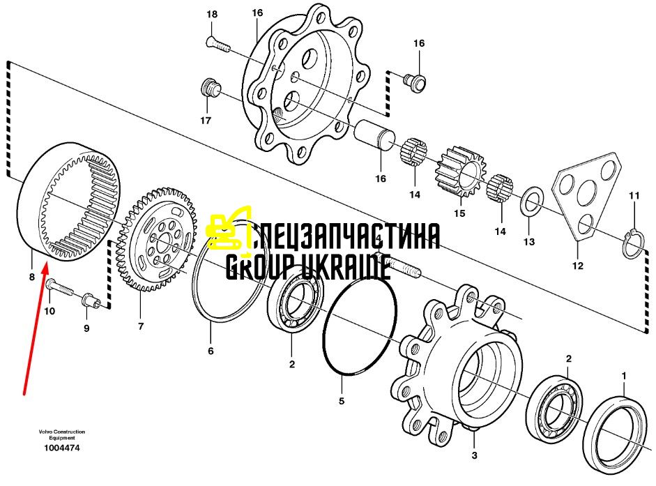 Шестерня 100561A1 Case