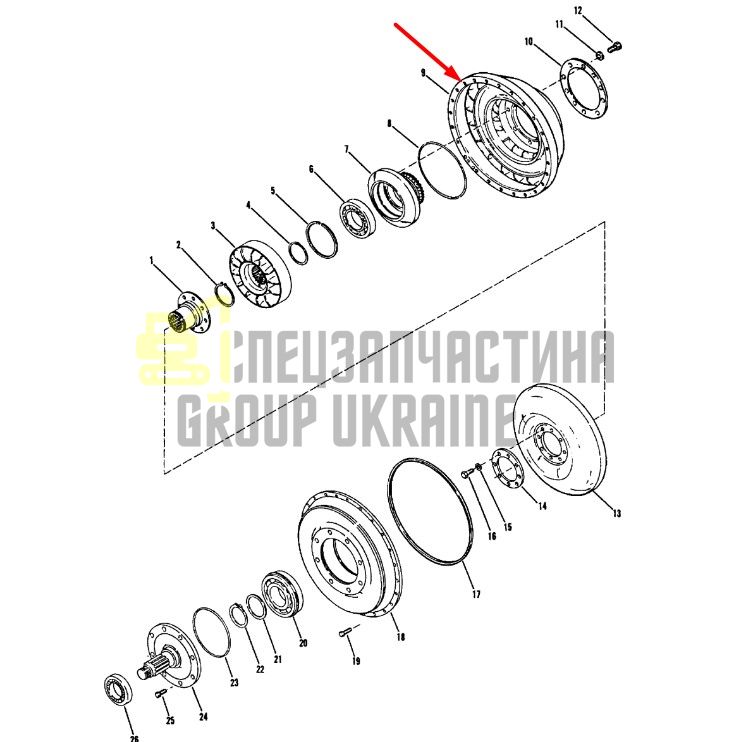 214959 Ротор Dana Spicer C320, C330, C270, CL270, 28000, 32000