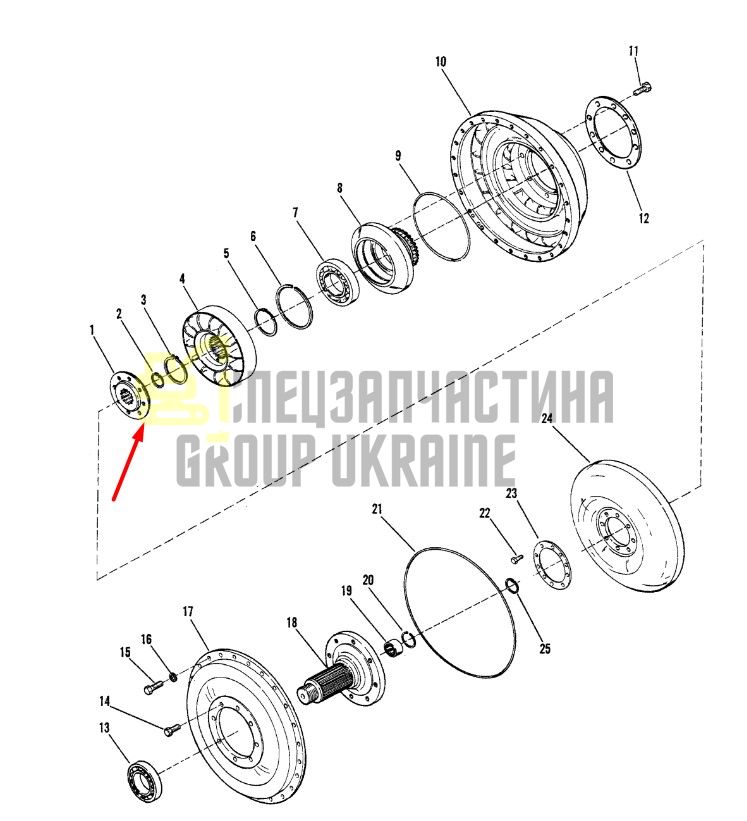 214958 Ступица Dana Spicer C320, C330, C270, CL270, 28000, 32000