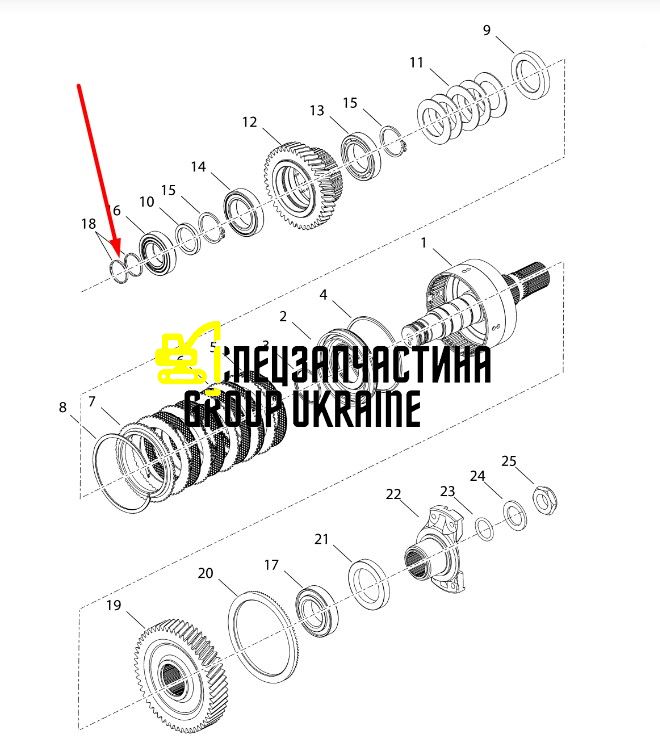 Кольцо компрессионное Dana Spicer 215183