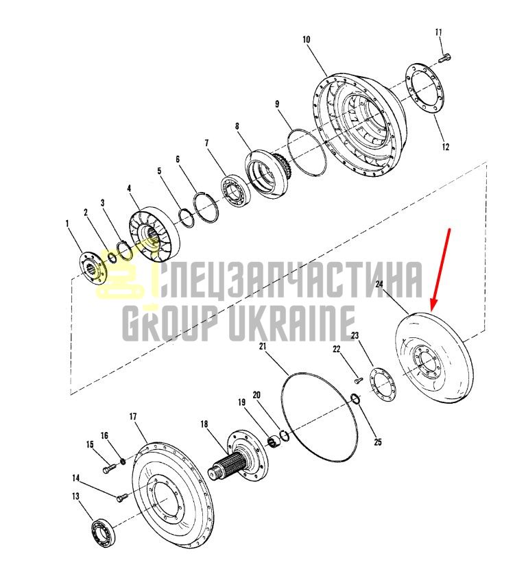 230757 Турбина Dana Spicer C320, C330, C270, CL270, 28000, 32000