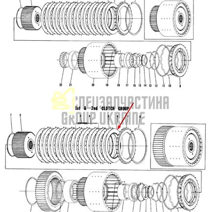 227495 Диск фрикционный Dana Spicer 28000, 32000