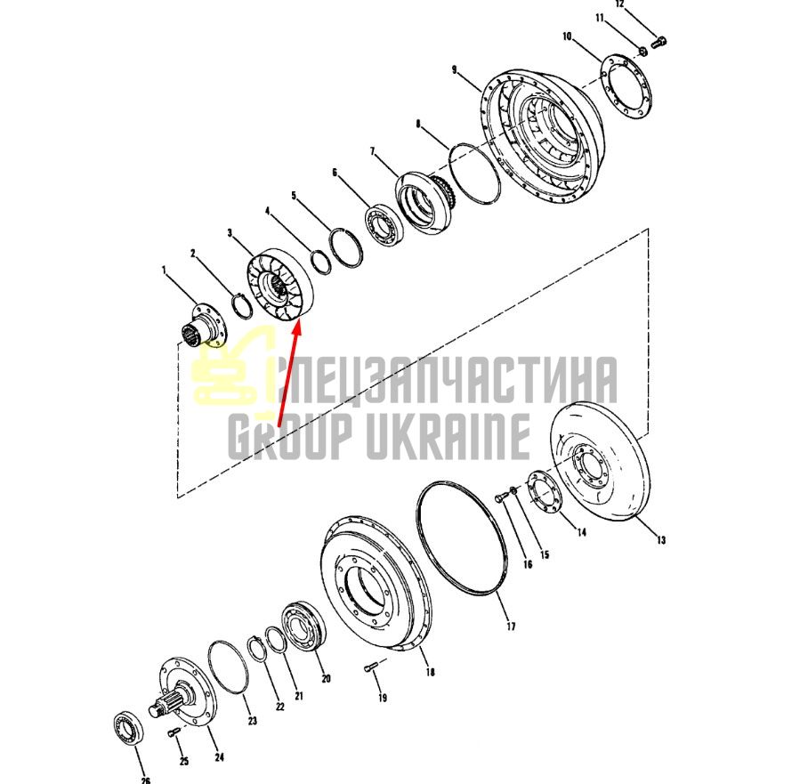 229565 Реактор гидротрансформатора Dana Spicer C270, CL270, 28000, 32000