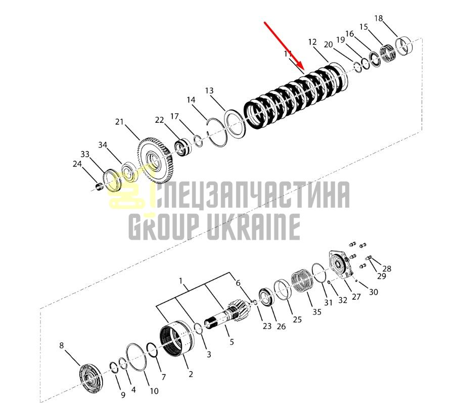230911 Фрикционный диск 52T DANA Spicer