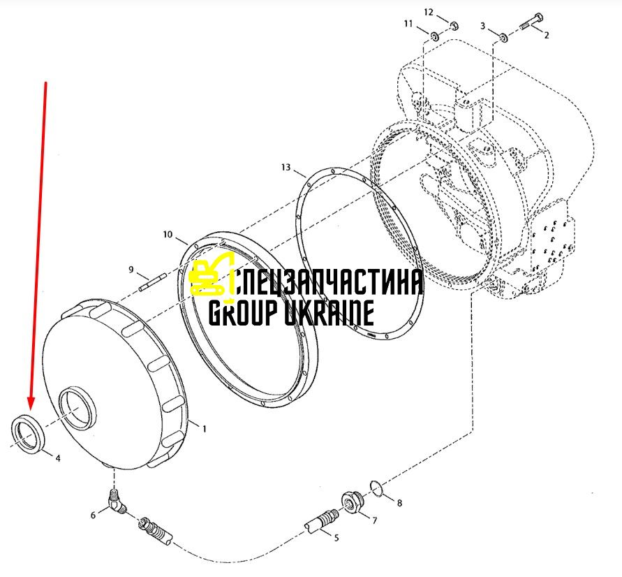 230954 Маслосъемный сальник Dana Spicer T20000/RT20/R/HR36