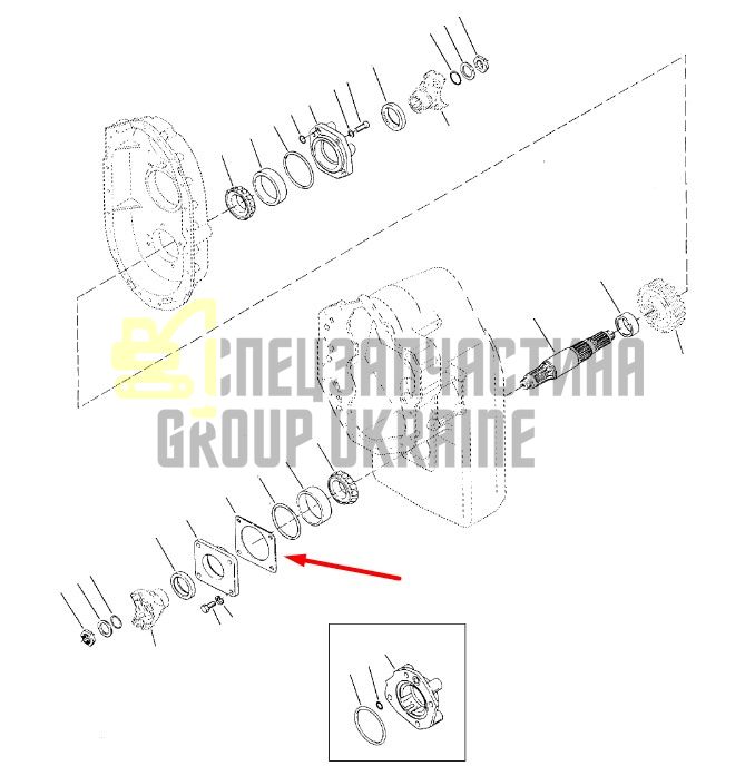 231848 Прокладка крышки подшипника DANA Spicer 2800