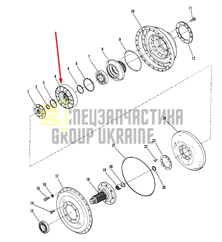 230752 Ступица насосного колеса Dana Spicer C320, C330, C270, CL270, 28000, 32000