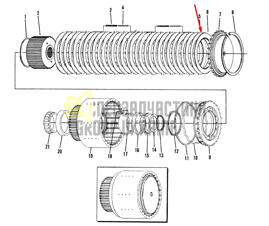 238174 Диск фрикционный стальной Dana Spicer 28000, 32000