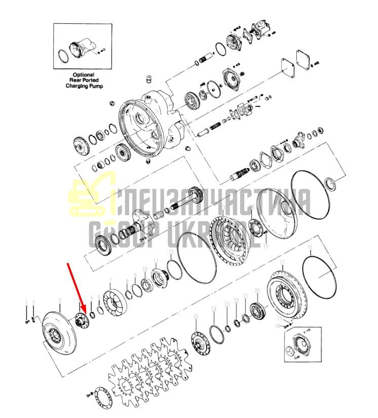 241559 Турбина Dana Spicer C5000, CL5000, 34000, 36000, 40000, TE27, TE32