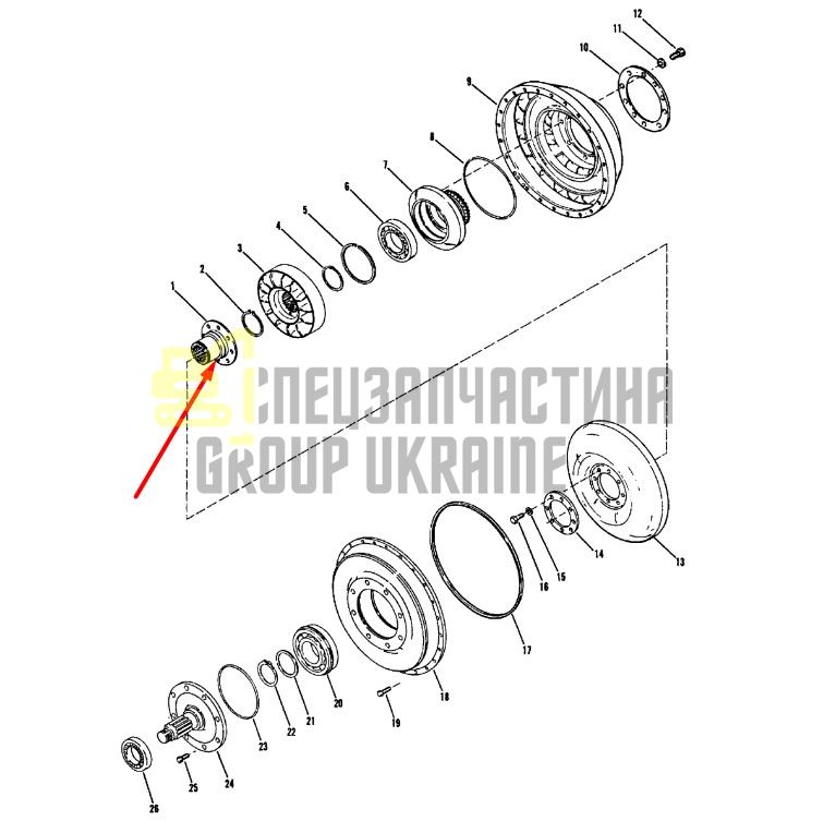 242540 Ступица ротора Dana Spicer C320, C330, C270, CL270, 28000, 32000