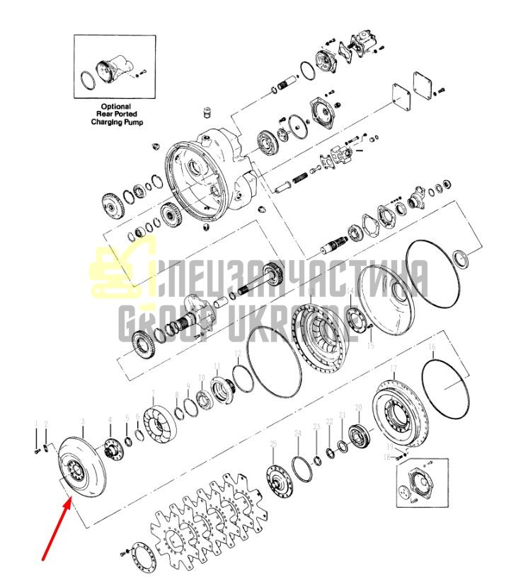 243086 Турбина Dana Spicer C5000, CL5000, 34000, 36000, 40000, TE27, TE32