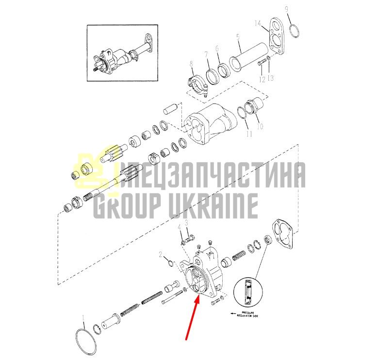 4207053 Масляный насос + клапан КПП Dana Spicer 34000 / 36000