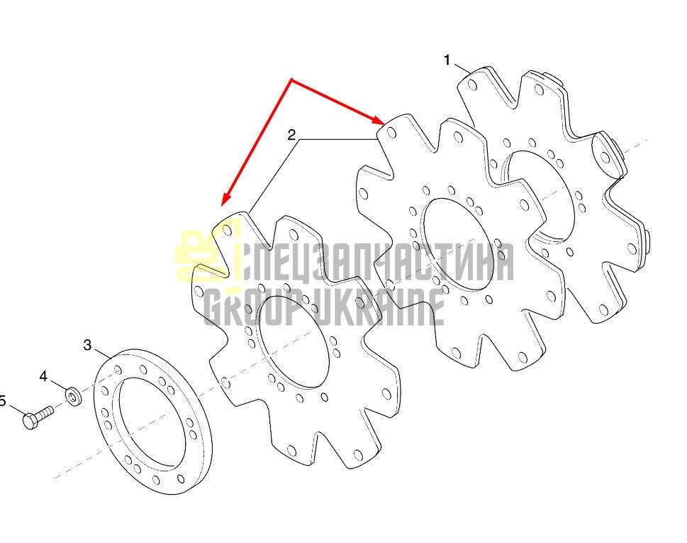 248849 Приводная пластина КПП Dana Spicer T16000