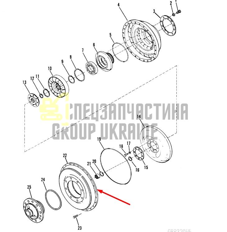 249552 Крышка ротора Dana Spicer C320, C330, C270, CL270, 28000, 32000