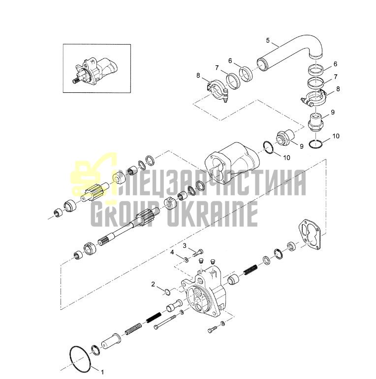 250389 Масляный насос + клапан КПП Dana Spicer 34000 / 36000